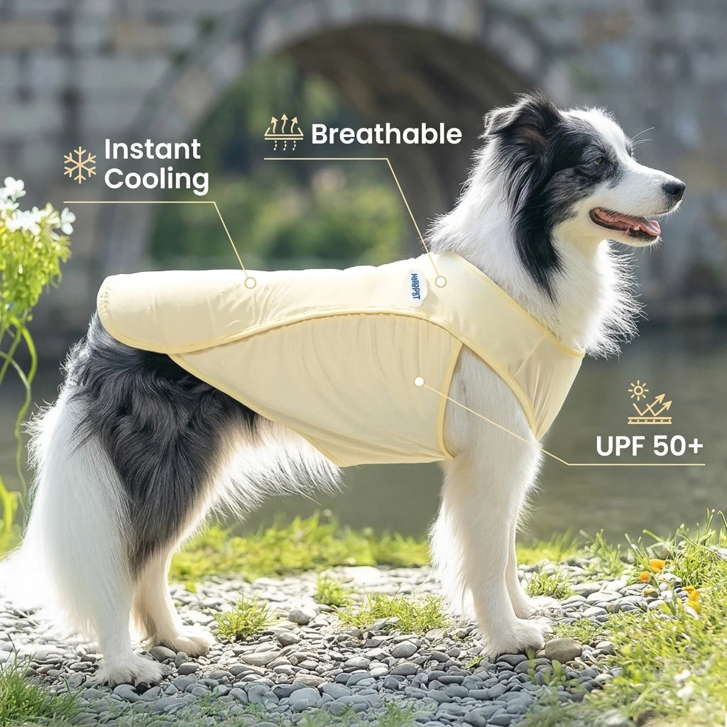 Cooling Vest for Large Dogs: UPF 50+ Sun Protection and Breathable Summer Shirt for Indoor and Outdoor Use